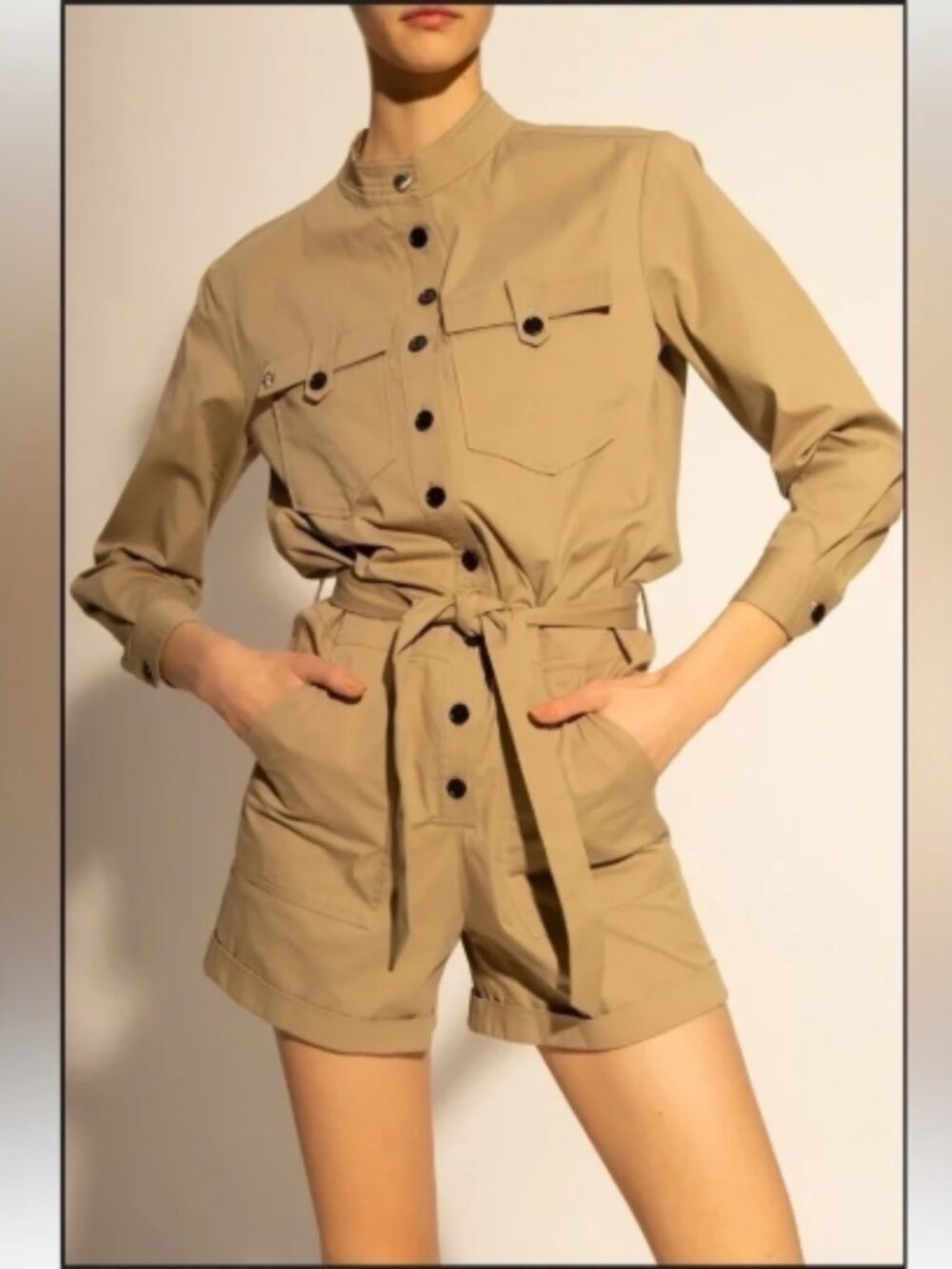 NWT Zadig & Voltaire Cooki Twill Cotton Combinaison Court, Sz - M
